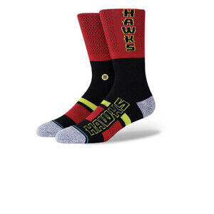 Stance NBA Atlanta Hawks Shortcut 2 Infiknit Crew Socks Men’s L 9-13 Red